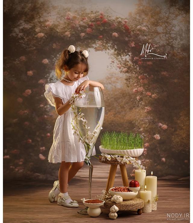 تم بهار برای عکاسی بچه 10 ماهه