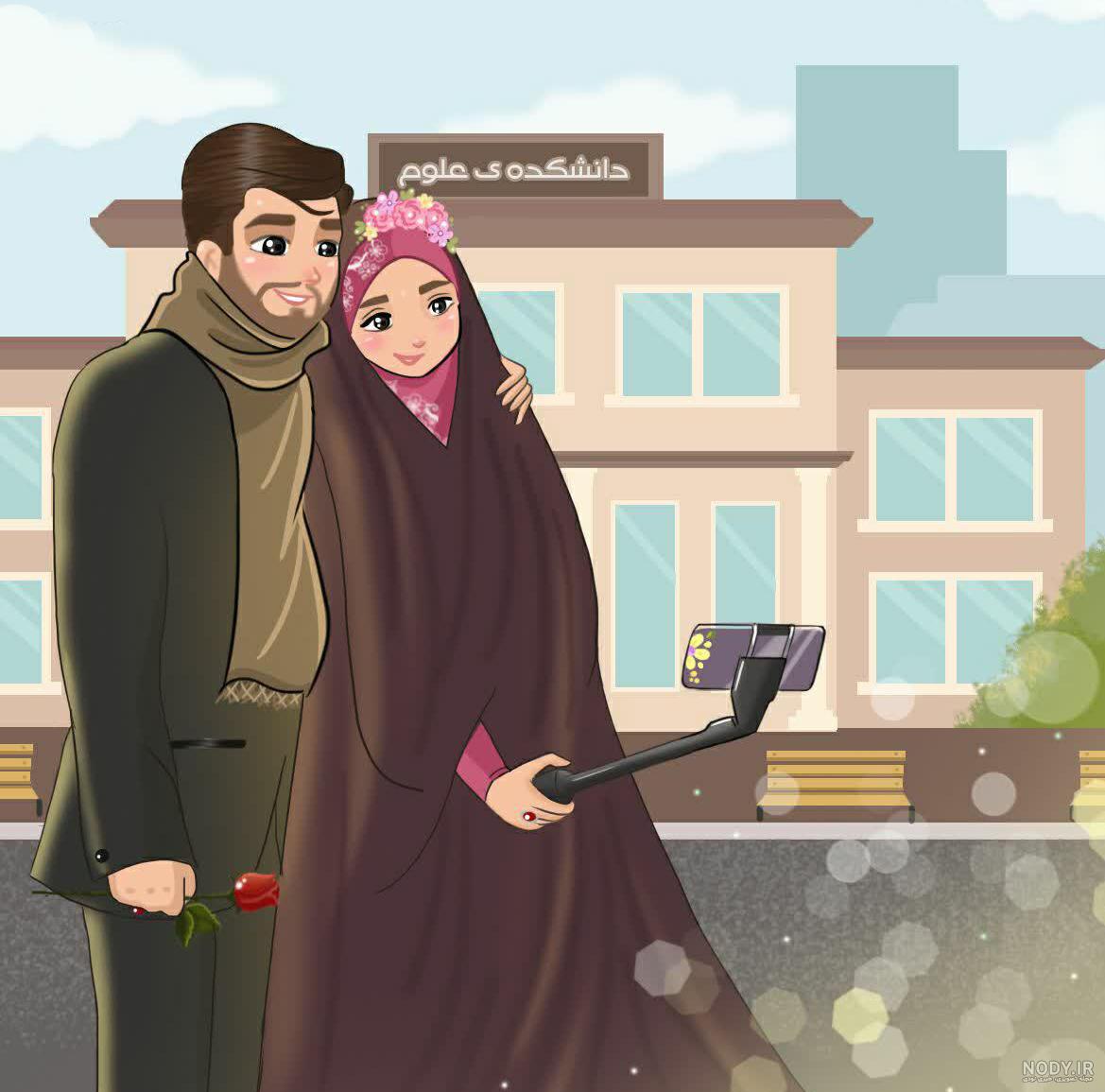 عکس پروفایل عاشقانه مذهبی زن و شوهر