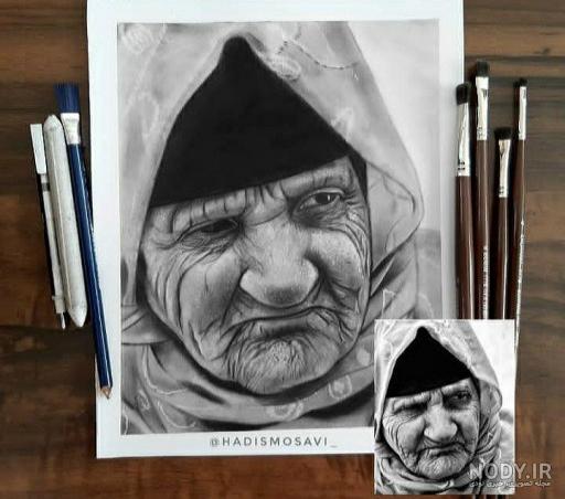 عکس چهره سیاه قلم حرفه ای عکس چهره سیاه قلم حرفه ای