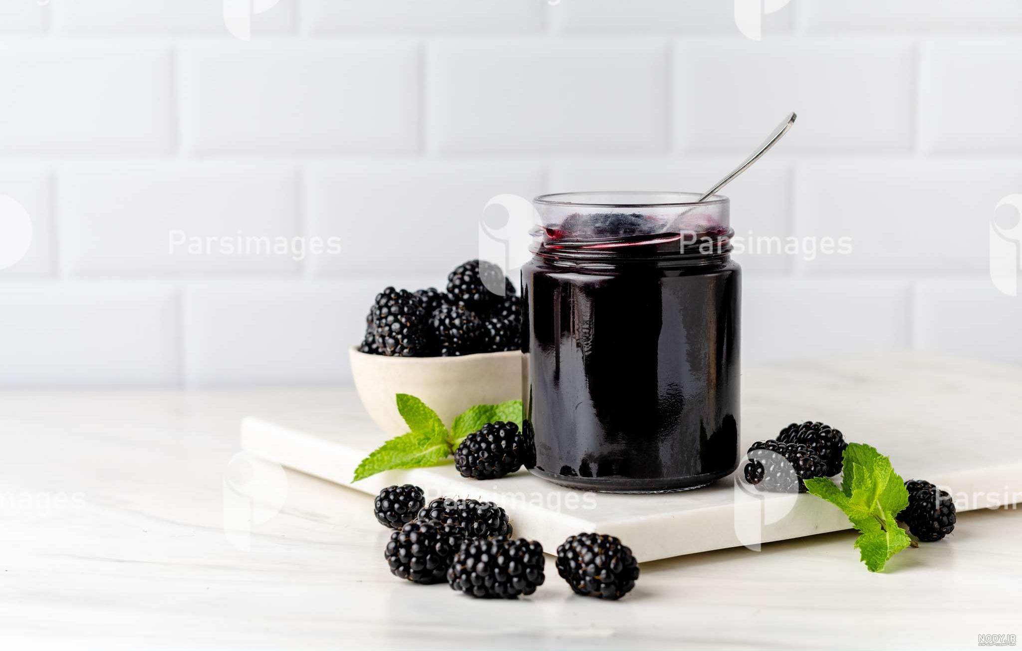 عکس ژله توت سیاه عکس ژله توت سیاه