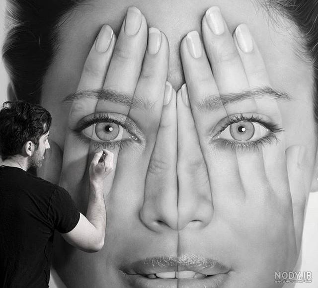 نقاشی سیاه قلم چهره غمگین - عکس نودی نقاشی سیاه قلم چهره غمگین - عکس نودی