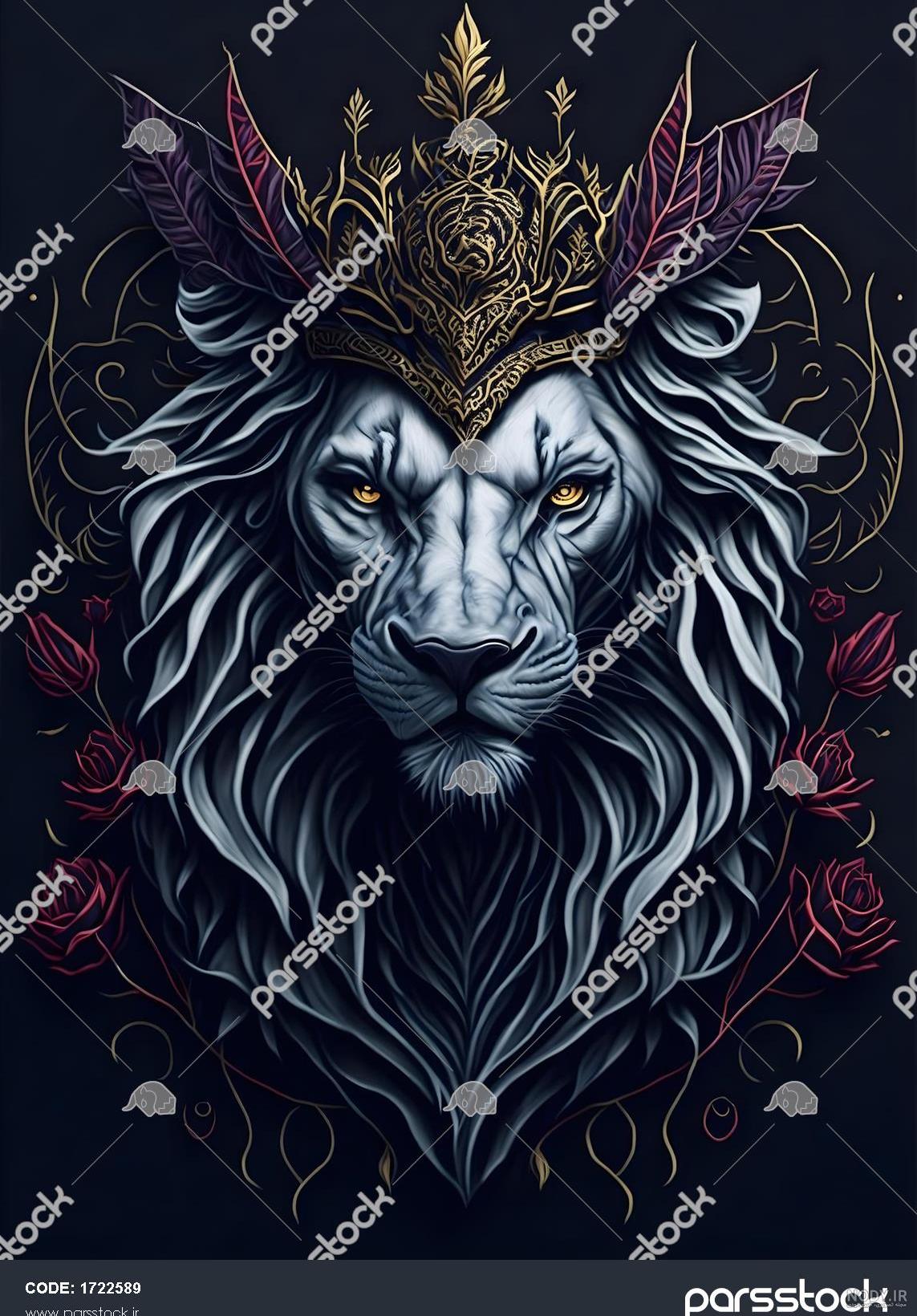 عکس خفن عکس شیر پرسپولیس با تاج