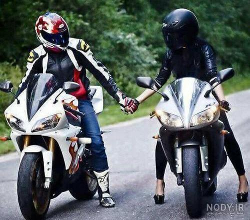 عکس دختر با موتور واقعی