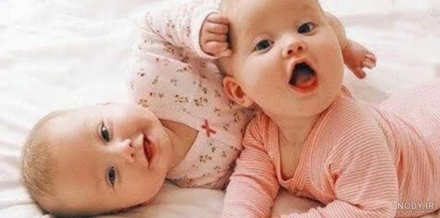 عکس بچه های دوقلو خوشگل دختر و پسر