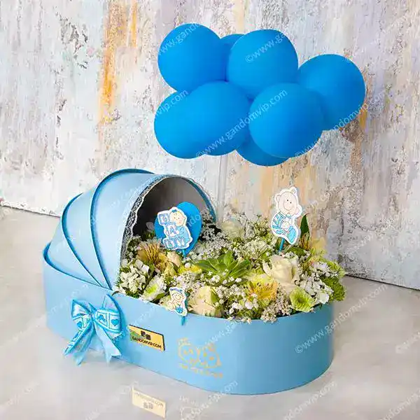 ایده گل برای تولد نوزاد دختر و پسر ( بیش از 30 باکس گل )