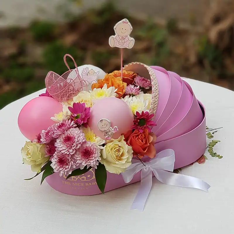 ایده گل برای تولد نوزاد دختر و پسر ( بیش از 30 باکس گل )
