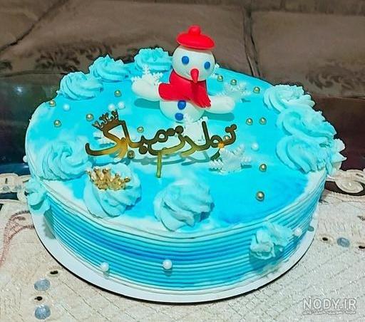 عکس کیک تولد زمستانی پسرانه