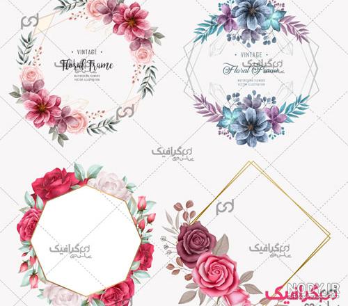 نقاشی گل حاشیه کودکانه ❤️ [ بهترین تصاویر ]
