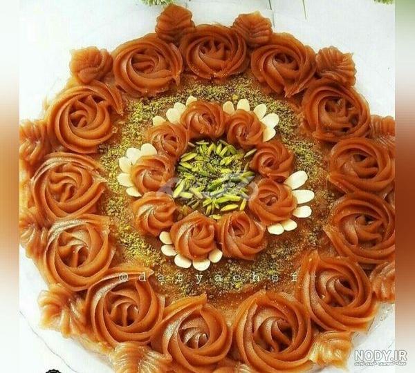 63 مدل تزیین حلوا مجلسی و شیک با ماسوره، چنگال و قالب برای مراسم ختم 63 مدل تزیین حلوا مجلسی و شیک با ماسوره، چنگال و قالب برای مراسم ختم