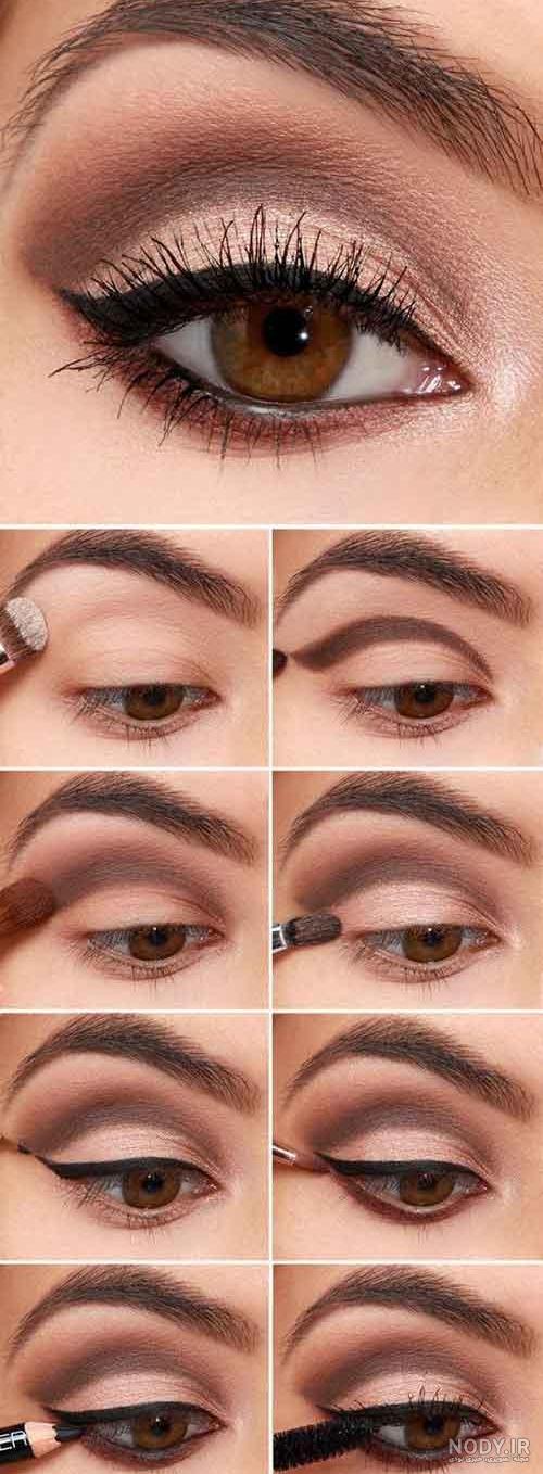 آموزش 25 مدل آرایش چشم برای مبتدی و حرفه ای تصویری و گام به گام