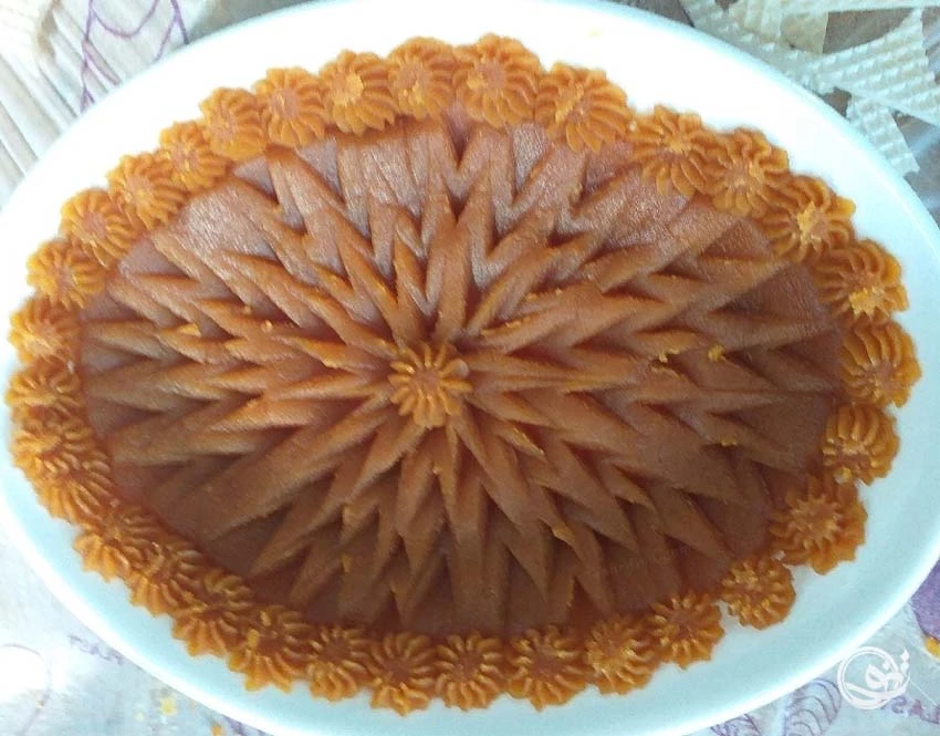 تزیین حلوا با چنگال + عکس مدل قالبی و لقمه ای تزیین حلوا با چنگال + عکس مدل قالبی و لقمه ای