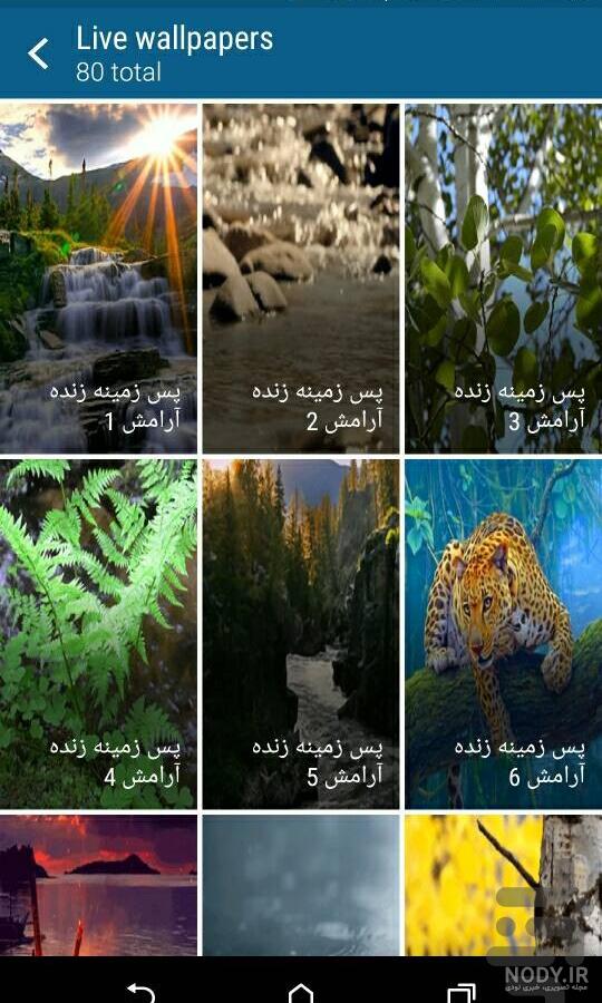 تصویر زمینه زنده