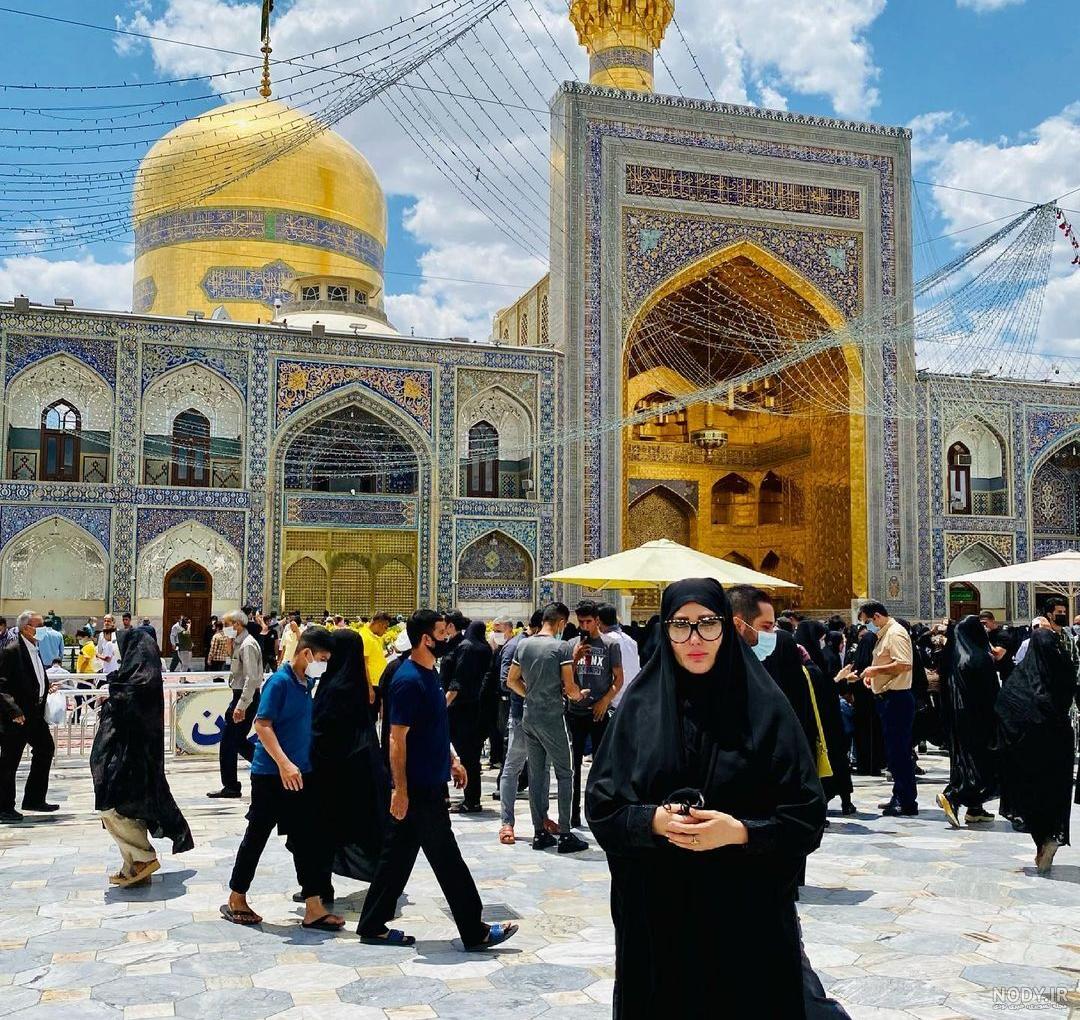 حجاب خانم بازیگر در حرم امام رضا (ع) +عکس