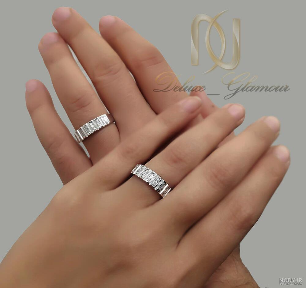 حلقه ازدواج ست طلا سفید خاص | حلقه ست جدید | حلقه ست خاص