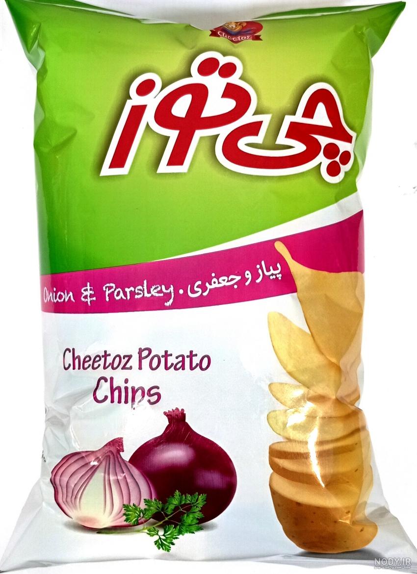 خرید و قیمت چیپس با طعم پیاز و جعفری بزرگ ۹۰ گرمی مزمز | ترب