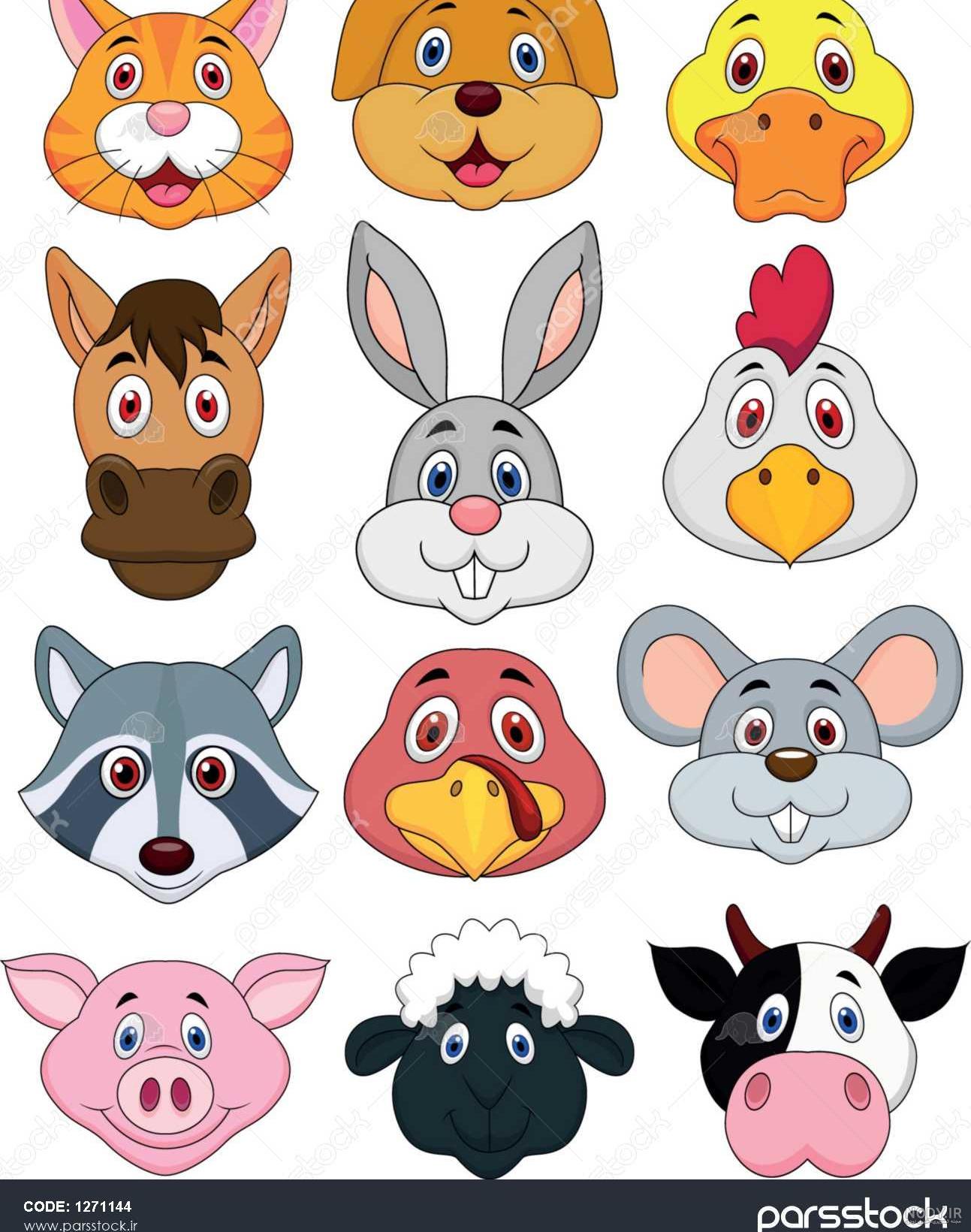 دانلود تصاویر وکتور فانتزی حیوانات کارتونی Cartoon Animals