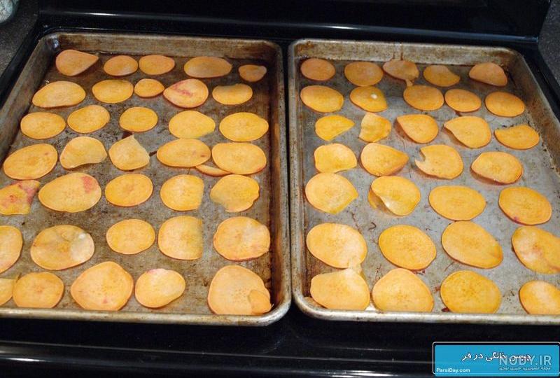 طرز تهیه چیپس پیاز و جعفری خانگی ترد و خوشمزه بازاری