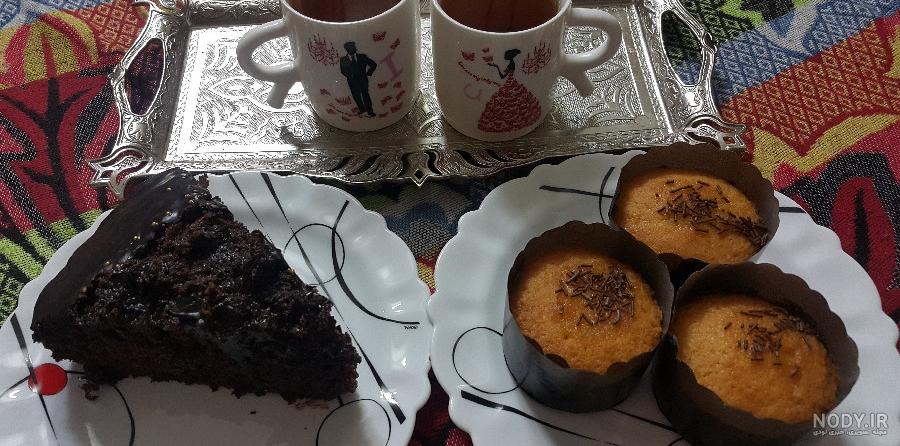 عکس چای دونفره با کیک