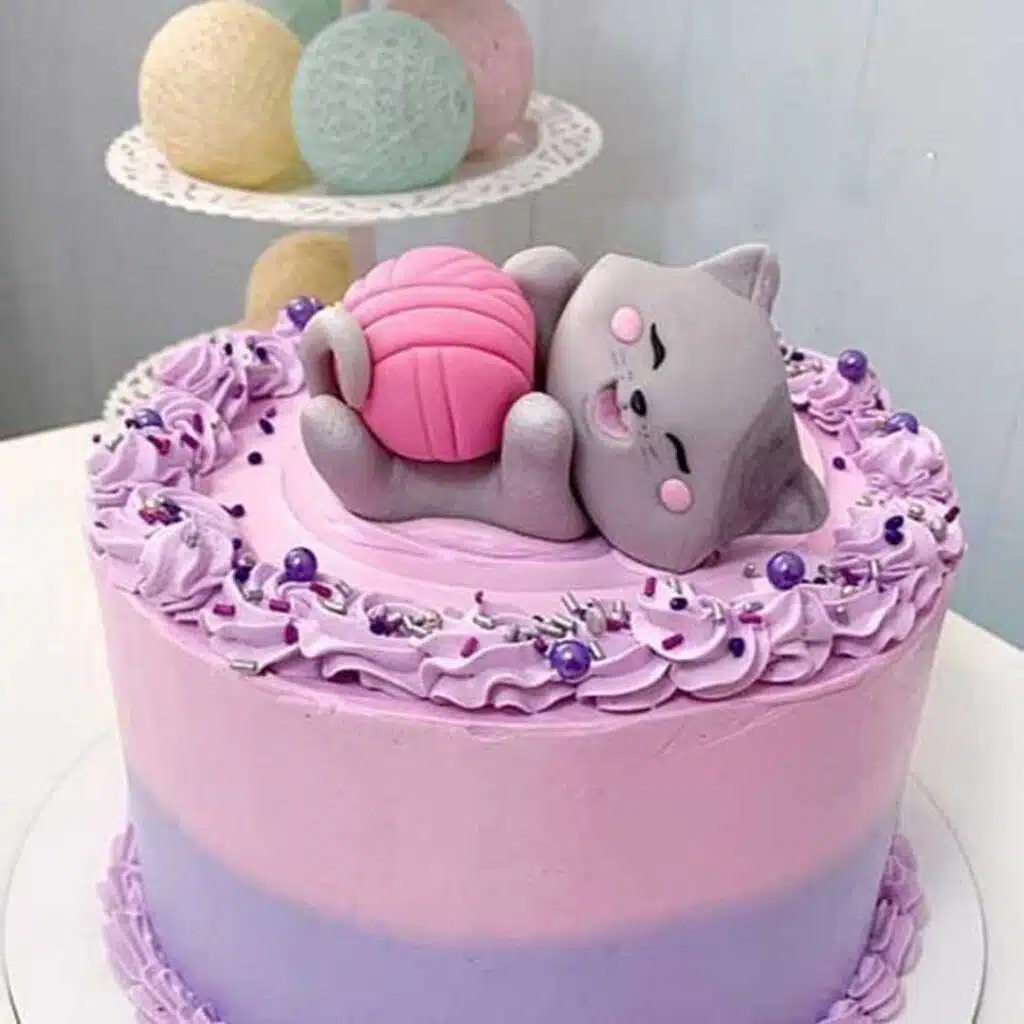 عکس کیک تولد گربه ای