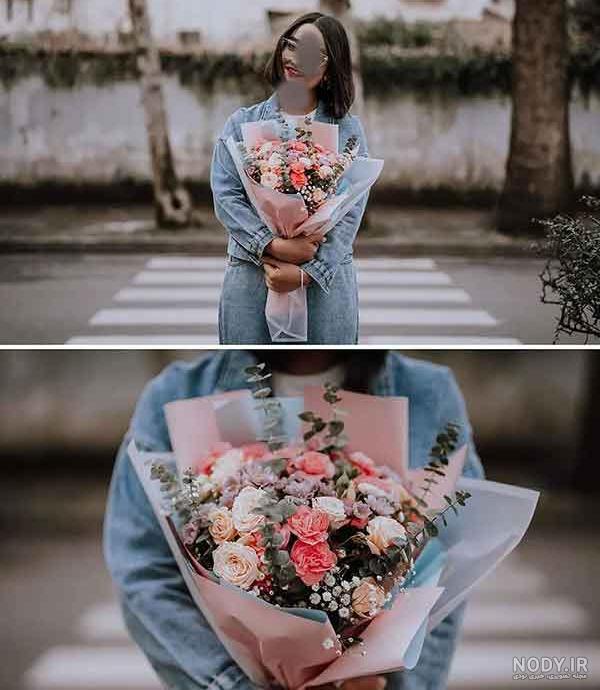 ژست عکس دونفره با کیک تولد در طبیعت ژست عکس دونفره با کیک تولد در طبیعت