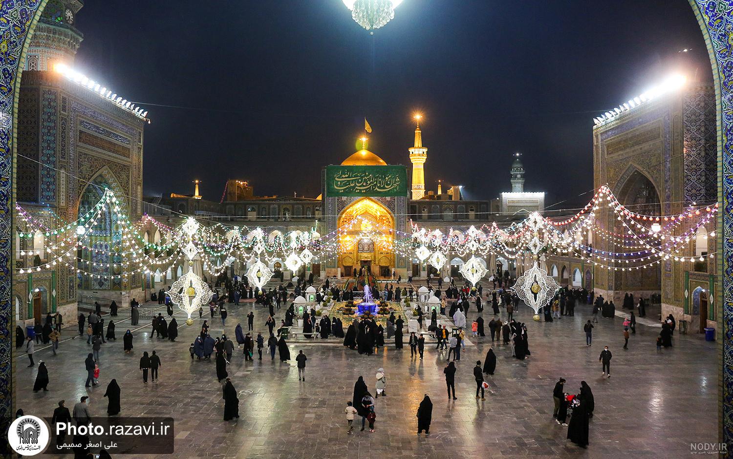 حرم امام رضا(ع) در شب میلاد +عکس