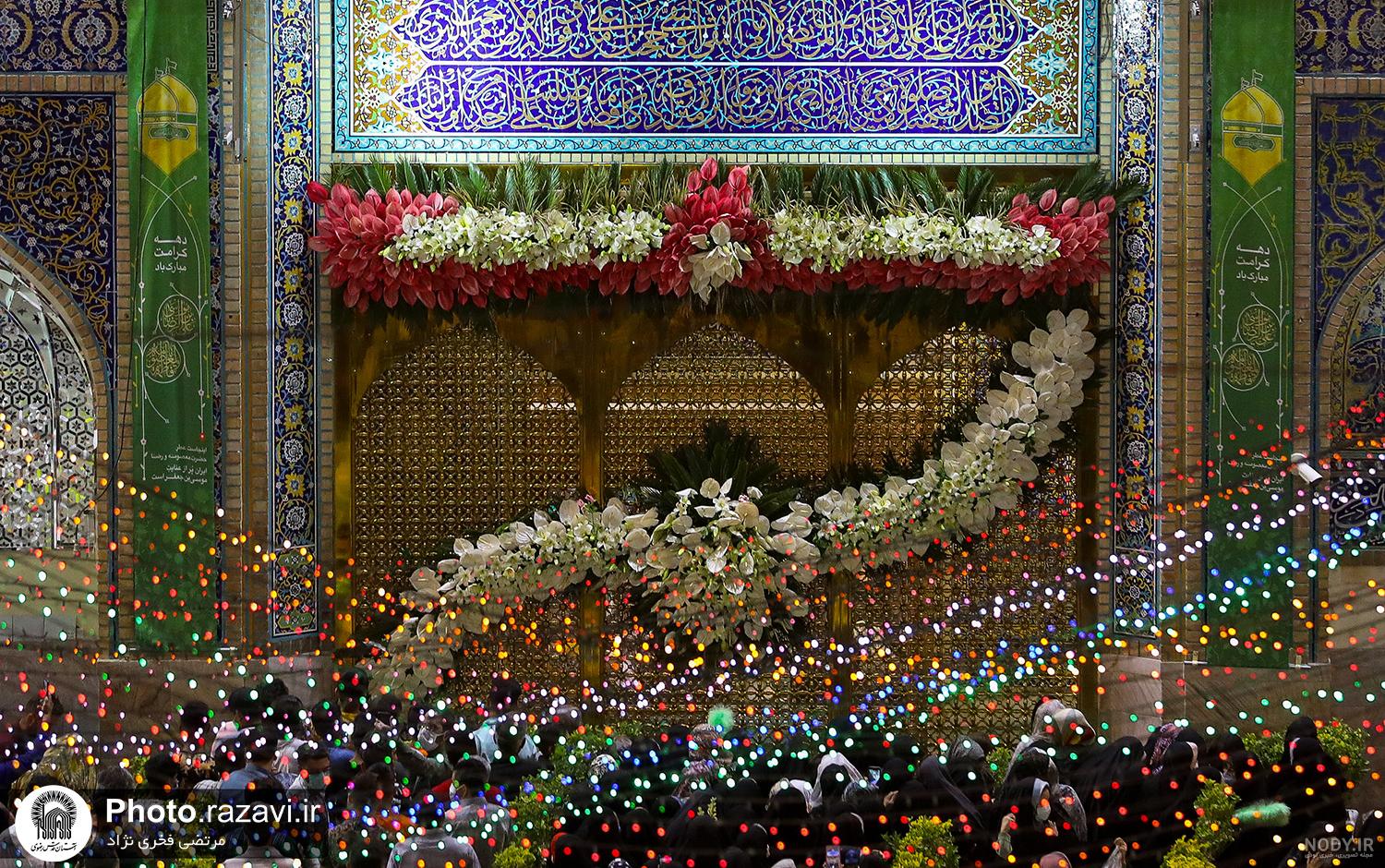 عکس | حال و هوای حرم رضوی در شب میلاد امام رضا(ع)