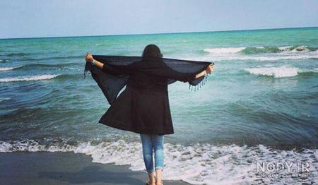 عکس خفن عکس دختر از پشت سر با شال طبیعی