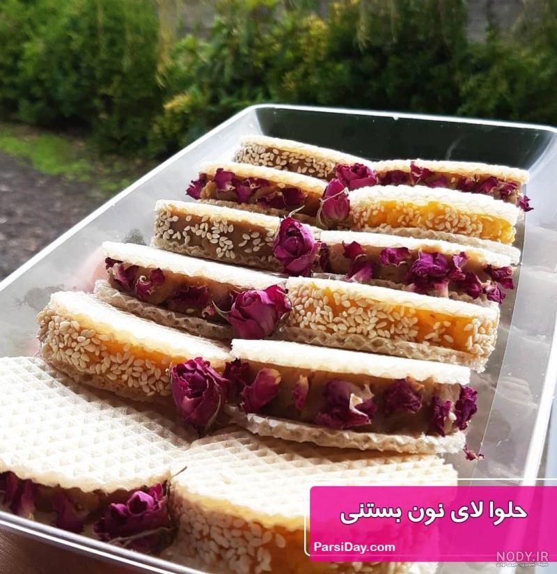 طرز تهیه حلوا رولی مجلسی و خوشمزه با نان میکادو یا لواش