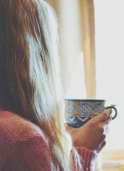 عکس نوشته با فنجان قهوه و چای و متن های عاشقانه