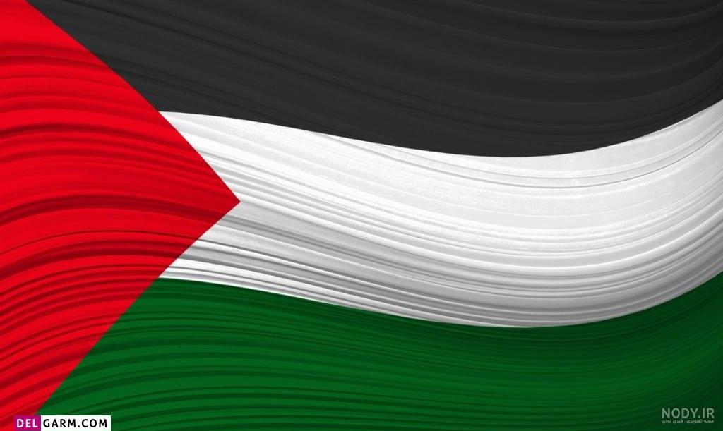 عکس پرچم کشور فلسطین روی دیوار | تیک طرح مرجع گرافیک ایران