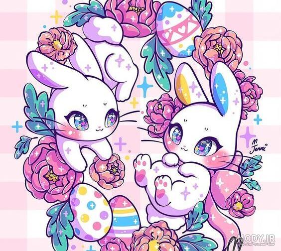 ۲۰ عکس خرگوش کارتونی با‌مزه برای پروفایل و مدل نقاشی - ستاره