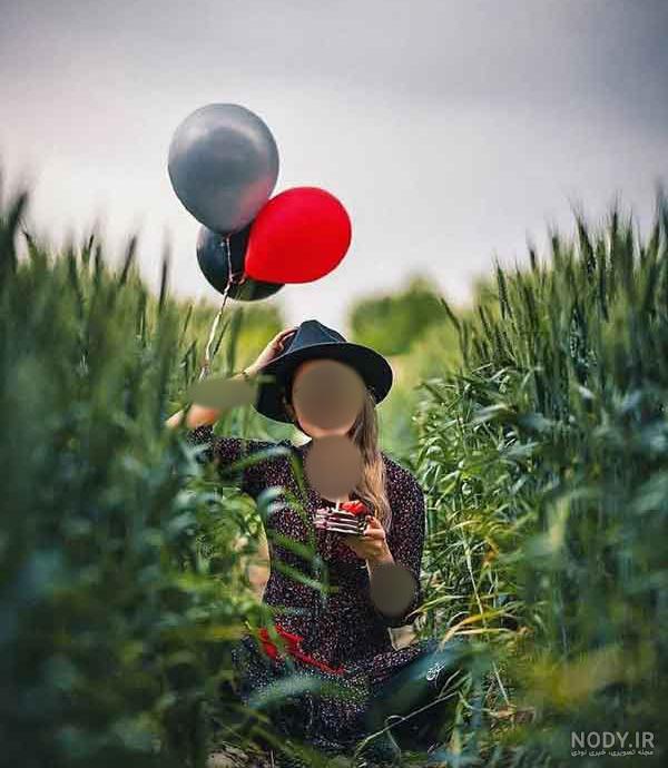 عکس دختر با کیک تولد بدون چهره