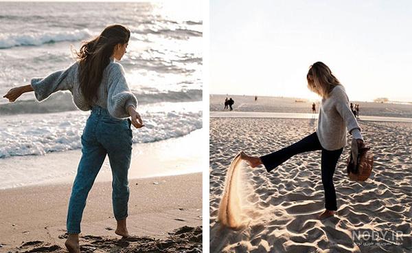 عکس خفن عکس زن در ساحل با مایو