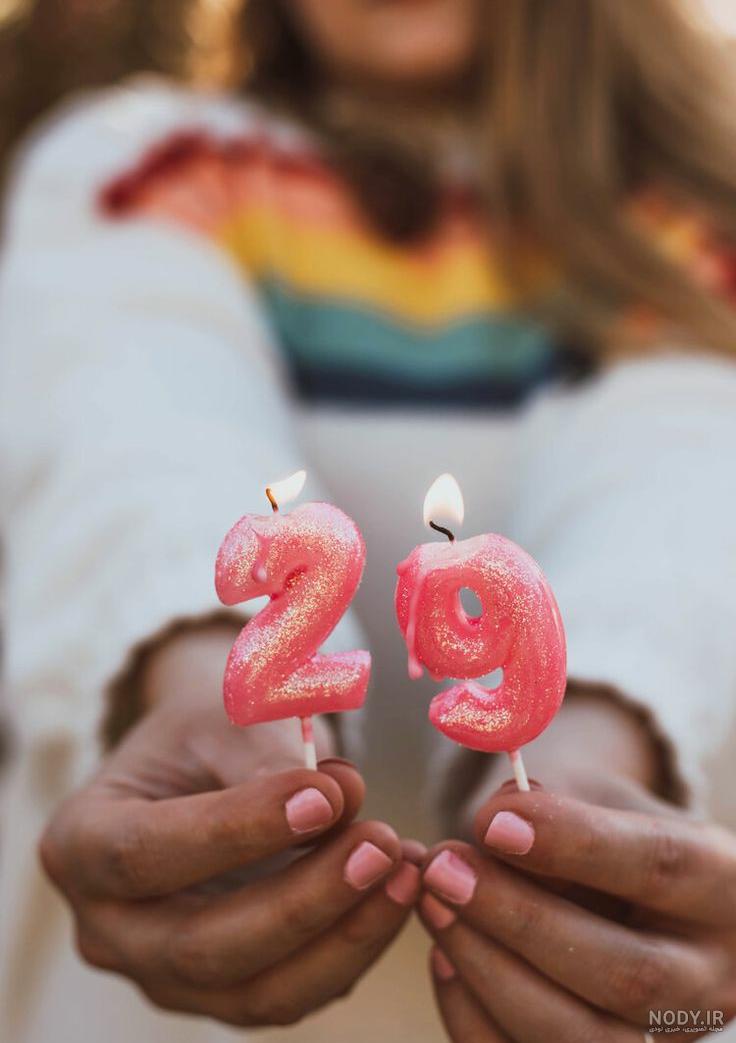 عکس دختر با کیک تولد بدون چهره