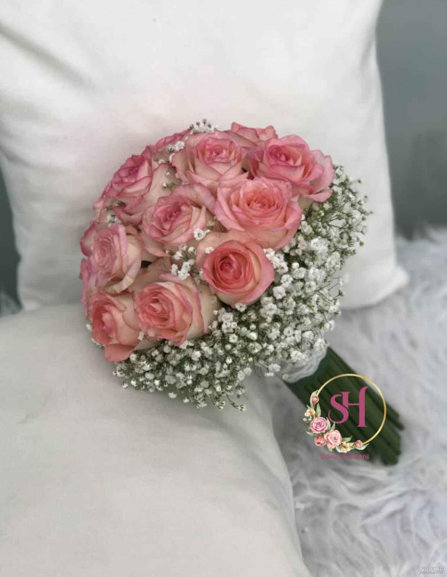 ایده دسته گل عروس با گل رز ( 5 مدل دسته گل رز جدید 2023 )