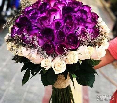 باکس گل رز 40 شاخه قرمز و صورتی مدل 1410 | گل فروشی آنلاین هما