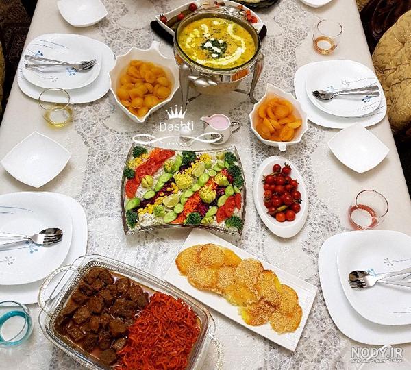 تزیین میز شام مهمانی و ایرانی لاکچری + میز شام ساده و شیک تزیین میز شام مهمانی و ایرانی لاکچری + میز شام ساده و شیک