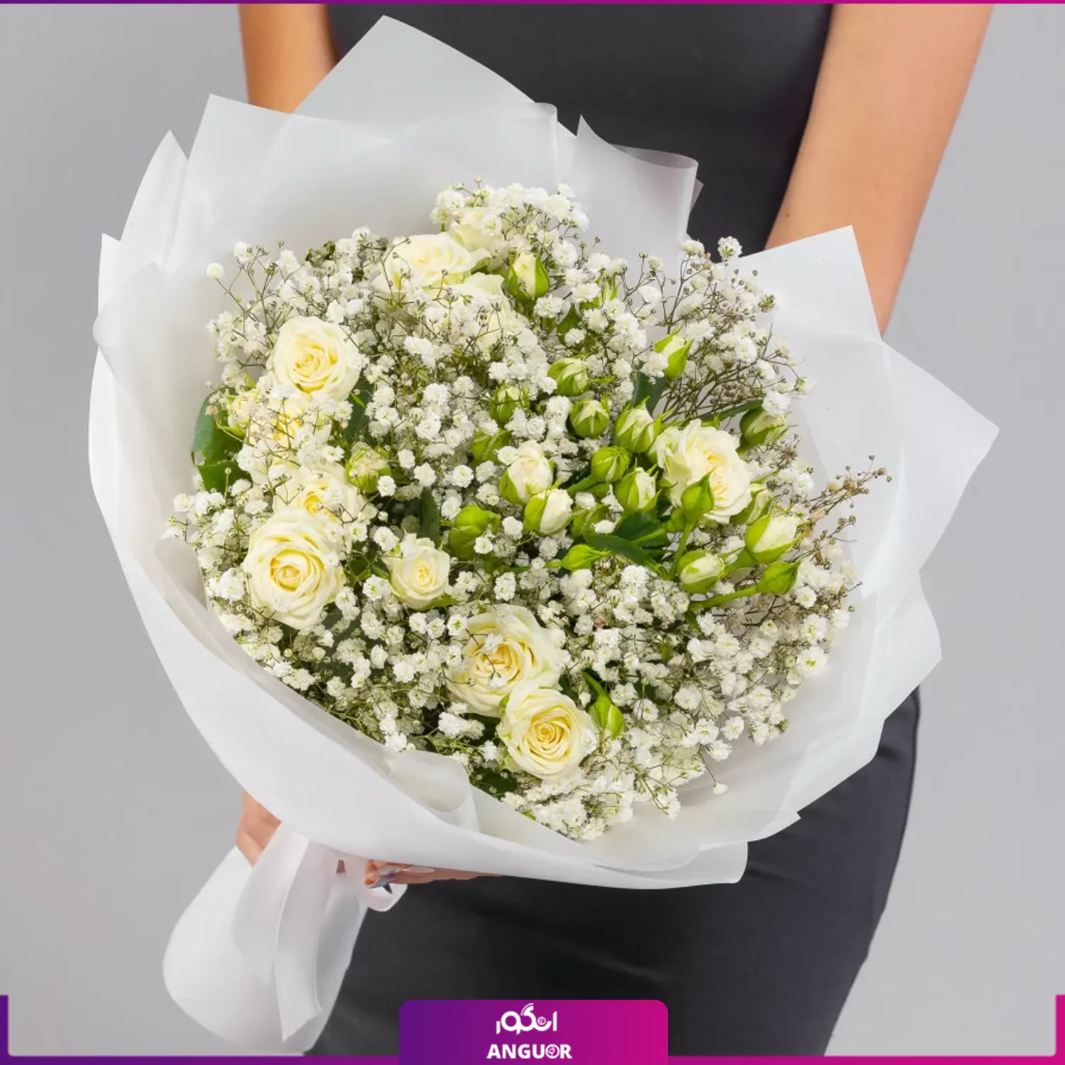 جدیدترین گل آرایی دسته گل عروس با ژیپسوفیلا جدیدترین گل آرایی دسته گل عروس با ژیپسوفیلا