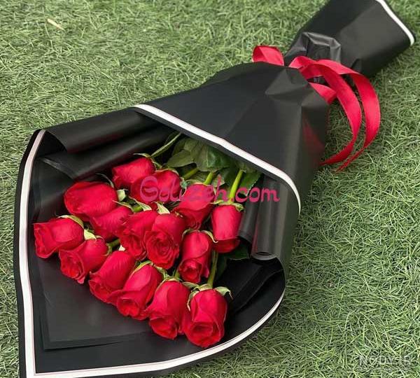 خرید دسته گل 20 تایی رز مشکی | قیمت رزد هلندی مشکی خرید دسته گل 20 تایی رز مشکی | قیمت رزد هلندی مشکی