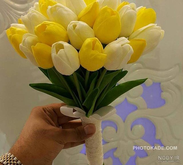 خرید دسته گل لاله زرد و بابونه بهترین کیفیت خرید دسته گل لاله زرد و بابونه بهترین کیفیت