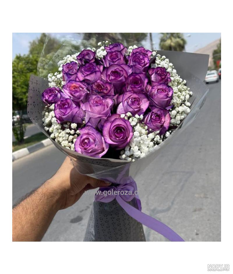 خرید و قیمت دسته گل رز بنفش پیوند | ترب
