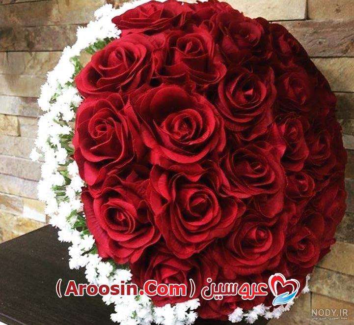دسته گل خاص عروس رز قرمز - Tjoor