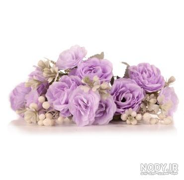 دسته گل رز سفید بنفش a1194 09129410059- ارسال دسته گل در محل تهران  09129410059