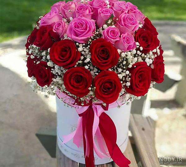 دسته گل عروس بنفش رنگ - Tjoor