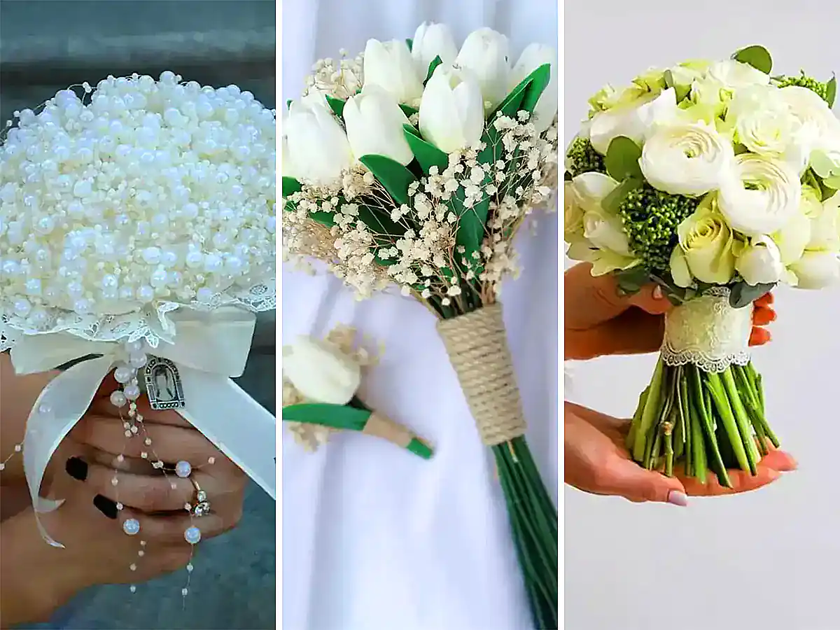 دسته گل عروس به رنگ سفید دسته گل عروس به رنگ سفید
