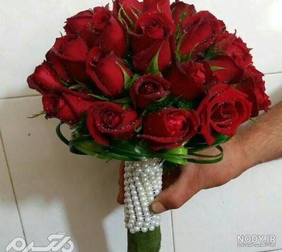 دسته گل عروس رز قرمز - آلبوم عکس عروسی