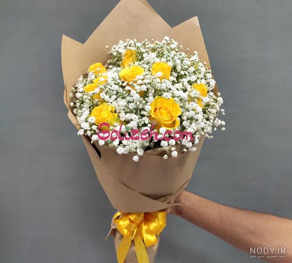 دسته گل عروس زرد زیبا و جدید دسته گل عروس زرد زیبا و جدید