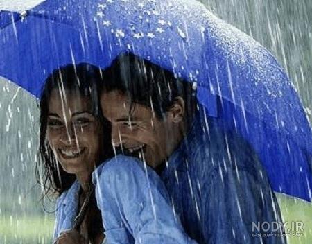 دونفره زیر چتر....... - عکس ویسگون