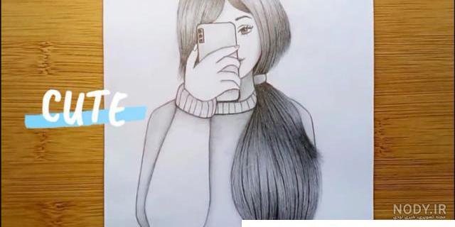 طراحی چهره پنهان یک دختر با کلاه زمستانی بکشیم طراحی چهره پنهان یک دختر با کلاه زمستانی بکشیم