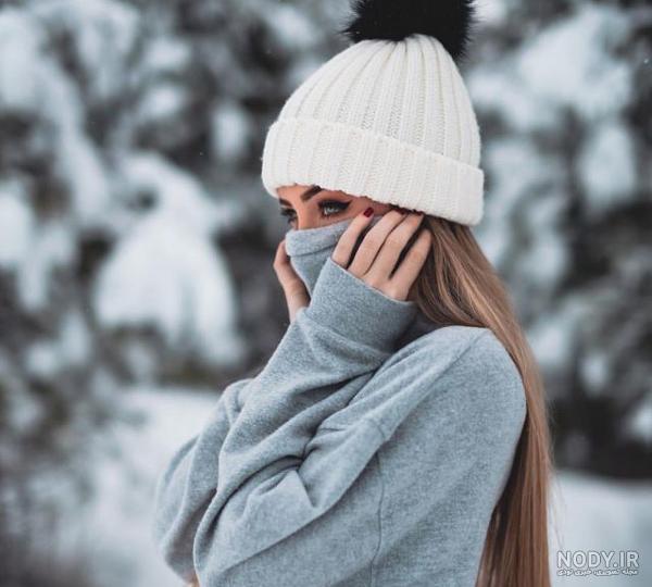 عکس برفی دخترانه با حجاب